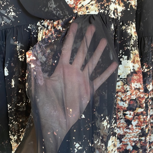 Intermix see through long sleeve blouse - Picture 2 of 8